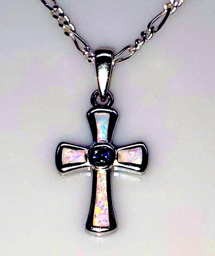 White Opal Cross (4635161886814)