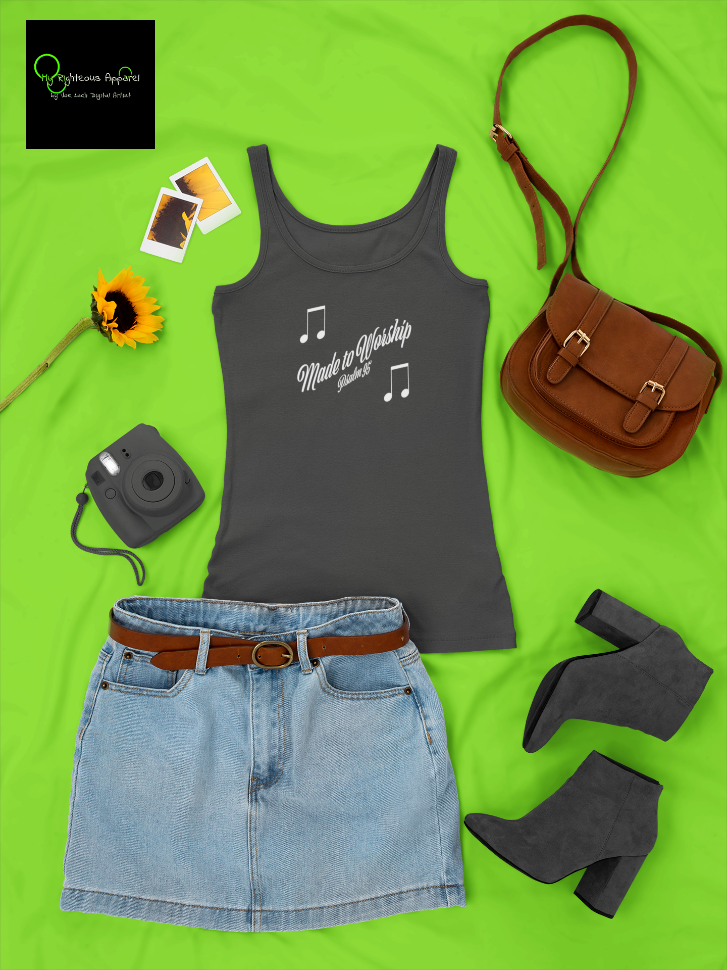 Tri-Blend Racerback Tank "Made to Worship" (3507193774180)