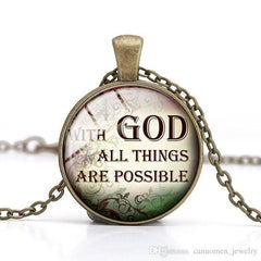 Bible Quote Necklace 6 Different Quotes - Free Shipping from the USA (3930746191966)