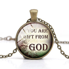 Bible Quote Necklace 7 Different Quotes - Free Shipping from the USA (3930746191966)