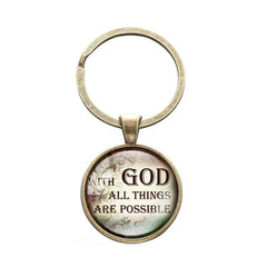 Bible Quote Keyrings with 4 Different Quotes-Free Shipping From the USA (3931781070942)