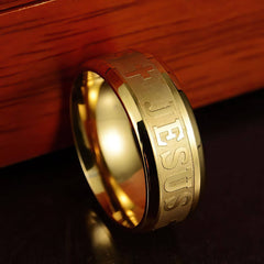 Jesus Stainless Steel Rings in 5 Styles Ships Free from the USA (3940338565214)