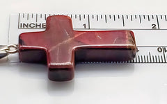 Red Jasper Cross Necklace 1.6 inch Cross Charm