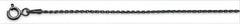 925 Sterling Silver Black Rhodium Necklace Chain Rolo Rope Snake 16"-20"