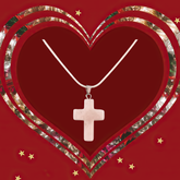 Rose Quartz Gemstone Cross Necklace
