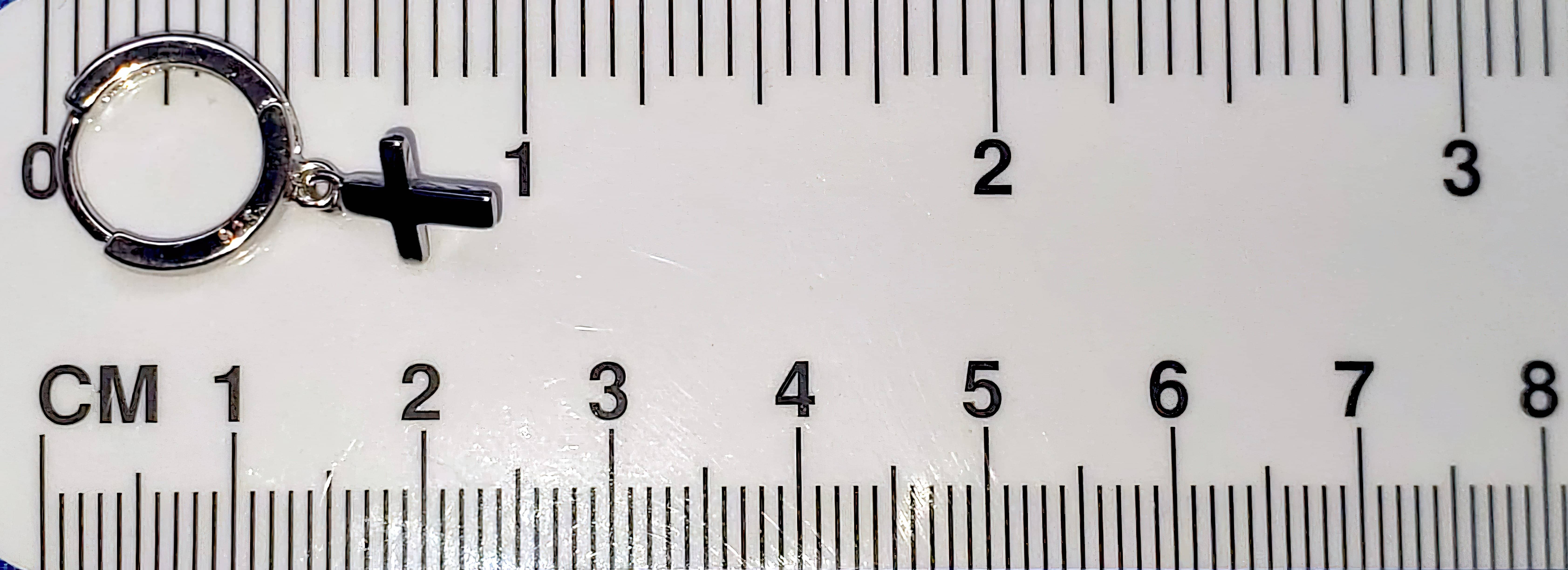 Cross Dangle Earrings SOLID Sterling Silver (4633515524190)