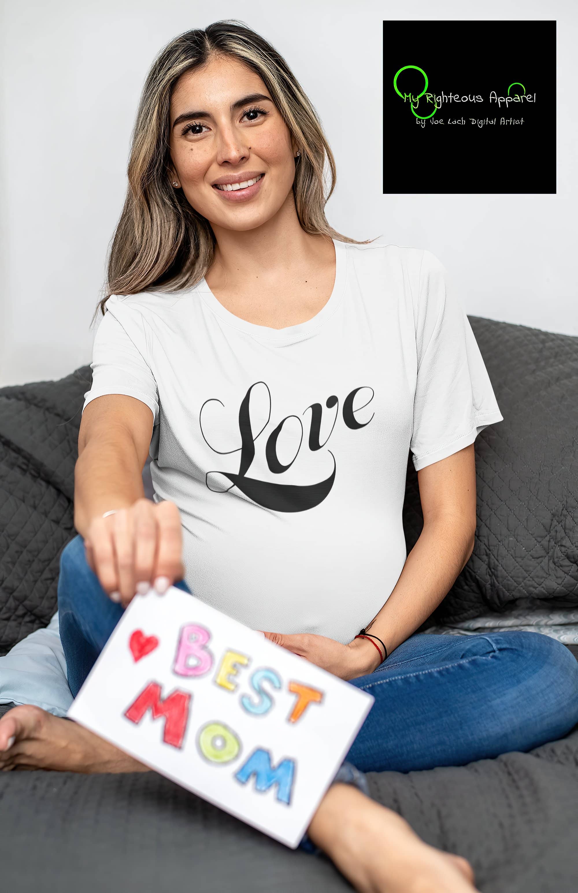 Bella & Canvas Short Sleeve Tee "Love" black font (4735089901662)