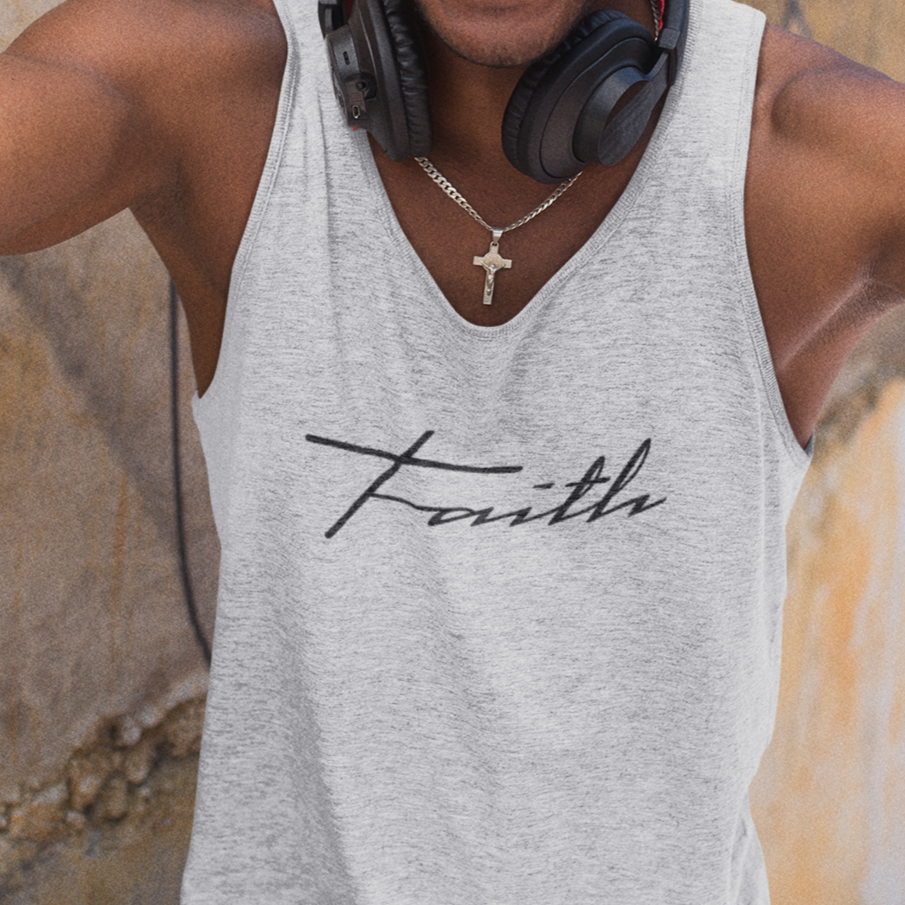 Bella & Canvas 3480 Jersey Tank "Faith" in 17 Colors and 6 Sizes (3323161673828)