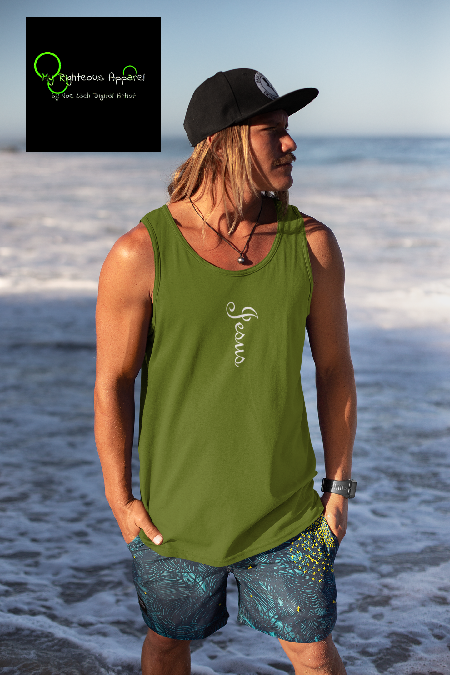 Bella & Canvas 3480 Jersey Tank "Jesus" in 18 Colors and 6 Sizes (3489658175588)