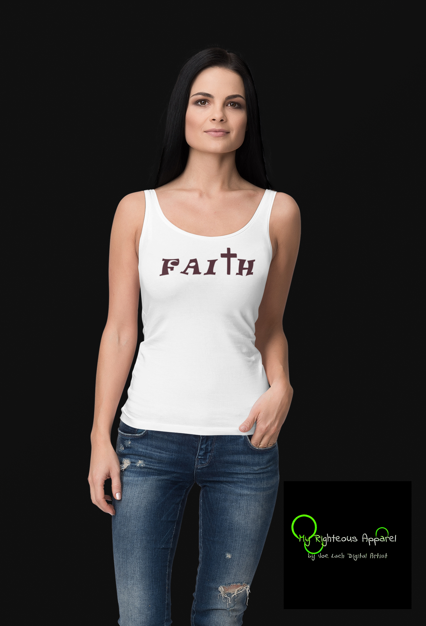 Next Level Ideal Racerback Tank "Faith" 2 (4623556575326)