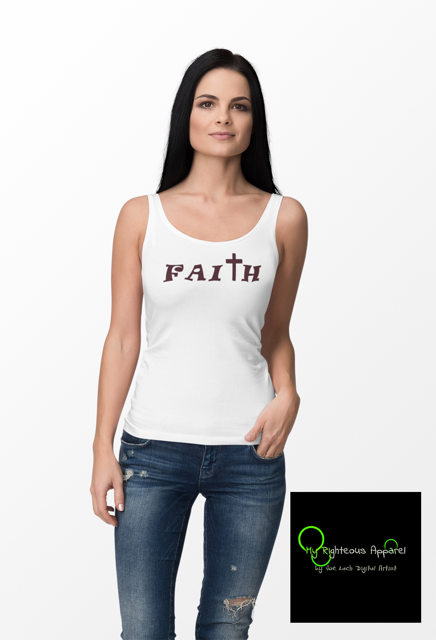 Next Level Ideal Racerback Tank "Faith" 2 (4623556575326)