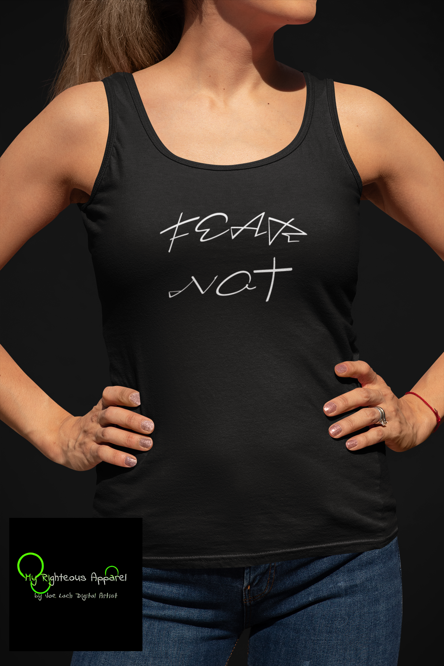 Next Level Ideal Racerback Tank "Fear Not" (4623598420062)