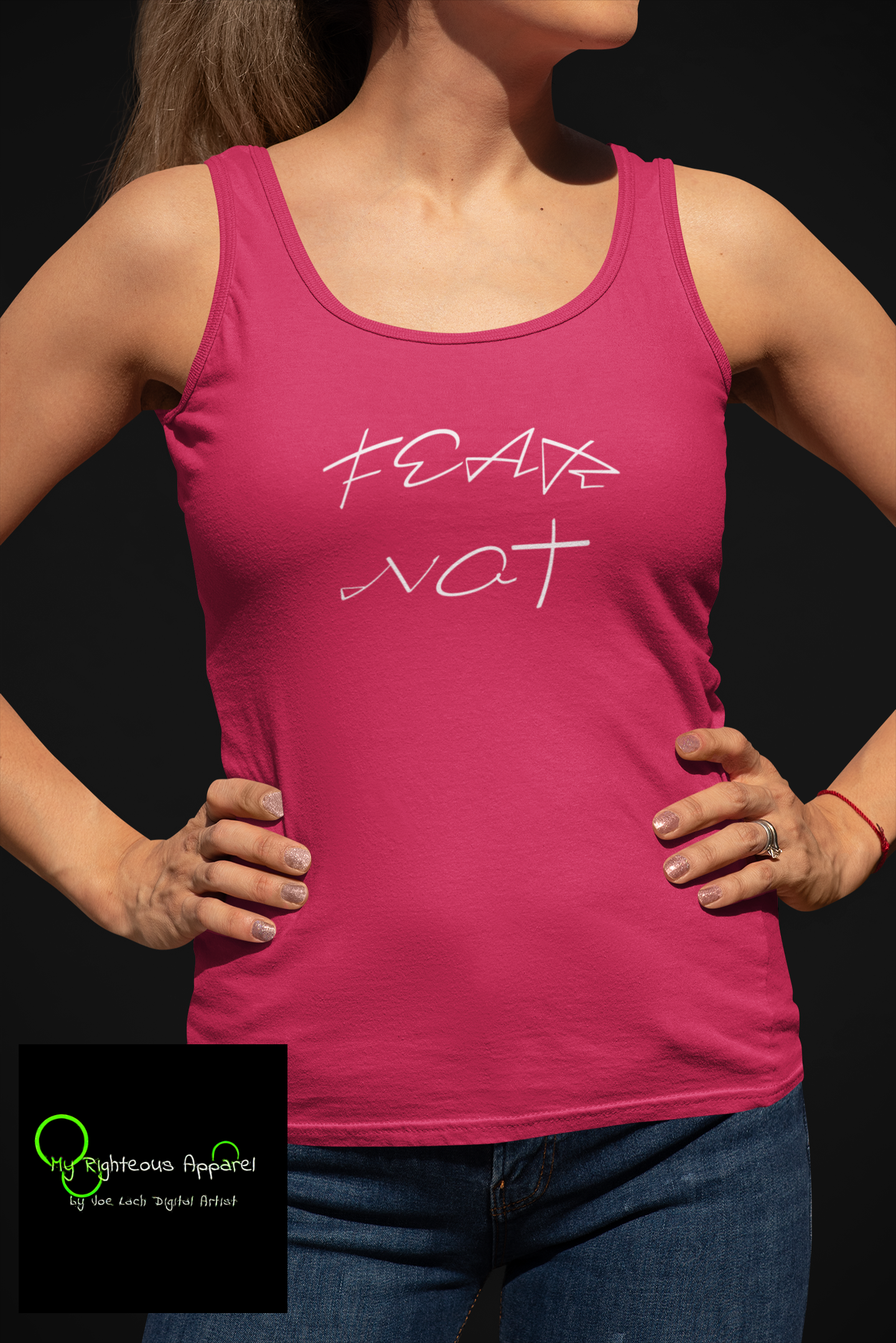 Next Level Ideal Racerback Tank "Fear Not" (4623598420062)