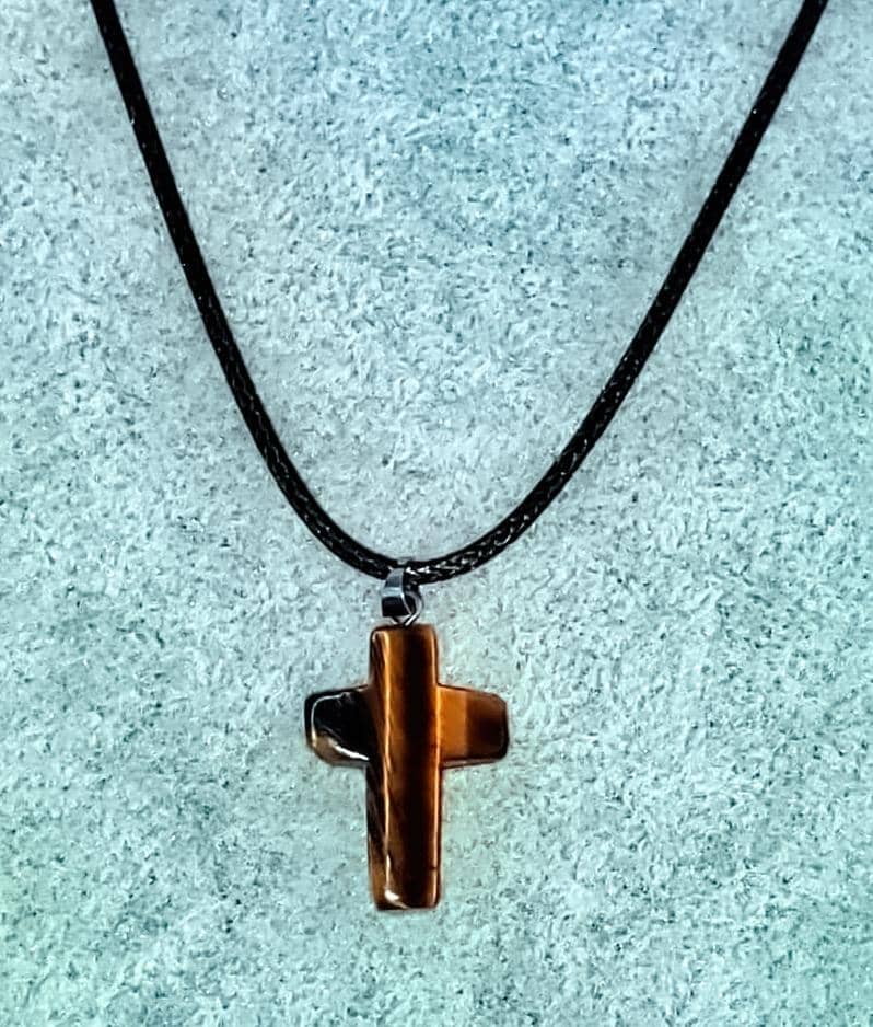 Gemstone Cross Rope Chain Necklaces in 15 Variations Free Shipping from the USA (3932911927390)