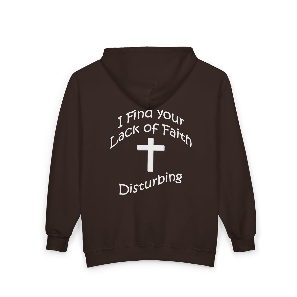 Heavy Blend Full Zip Hoodie Sweatshirt "I Find Your Lack of Faith Disturbing"