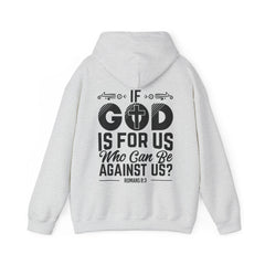 Heavy Blend Hoodie Sweatshirt "If God is For Us" Black Graphic