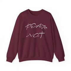 "Fear Not" Inspirational Christian Sweatshirt - Comfy Faith-Based Crewneck
