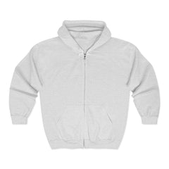 Heavy Blend™ Full Zip Hoodie Print on Back "Jesus Saves" black graphic