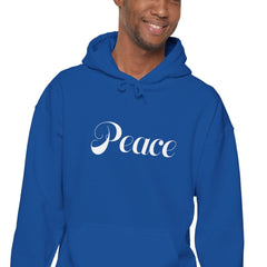 Heavy Blend™ Hooded Sweatshirt "Peace" white font