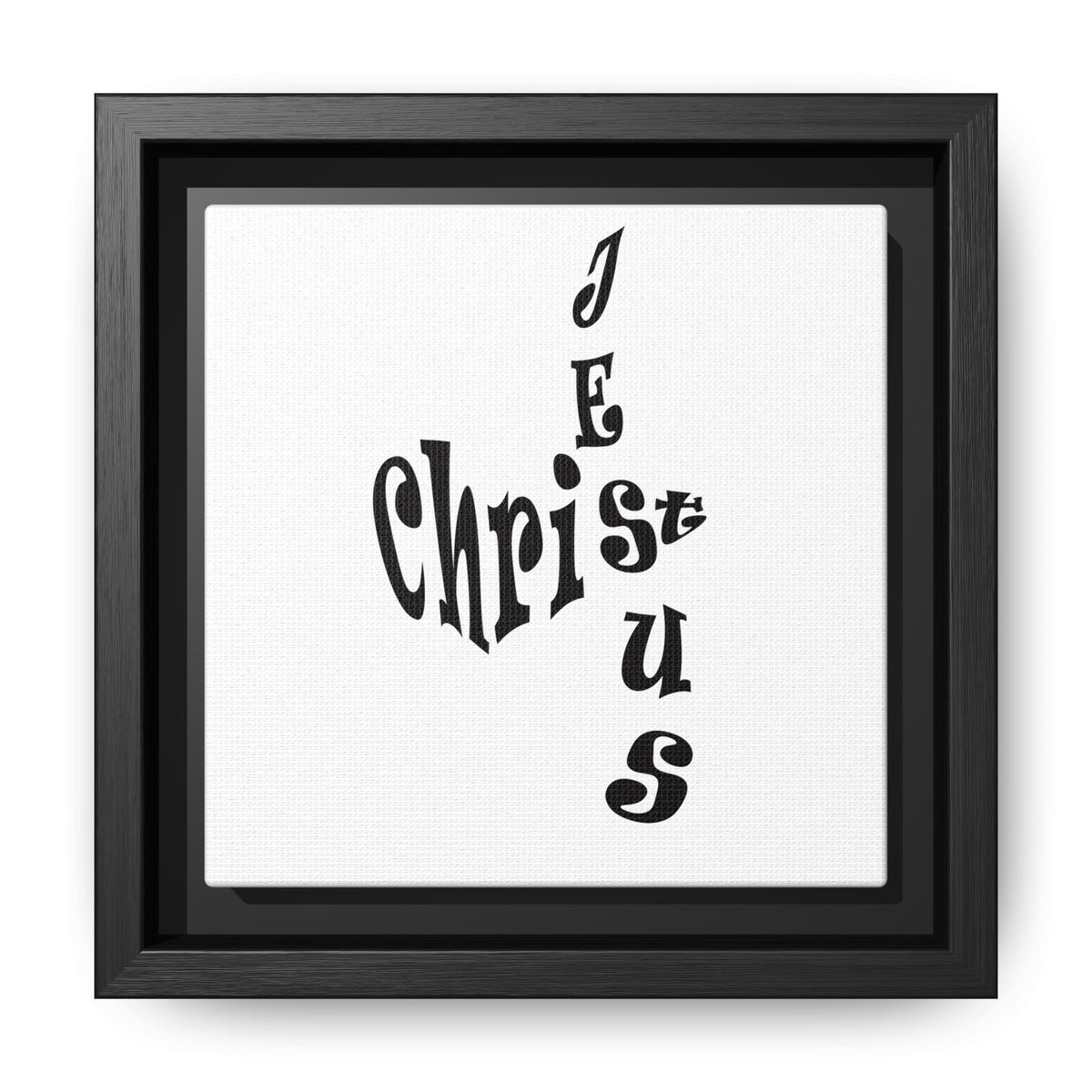 Square Framed Premium Gallery Wrap Canvas "Jesus Christ Acrostic"
