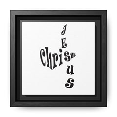 Square Framed Premium Gallery Wrap Canvas "Jesus Christ Acrostic"