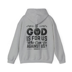 Heavy Blend Hoodie Sweatshirt "If God is For Us" Black Graphic