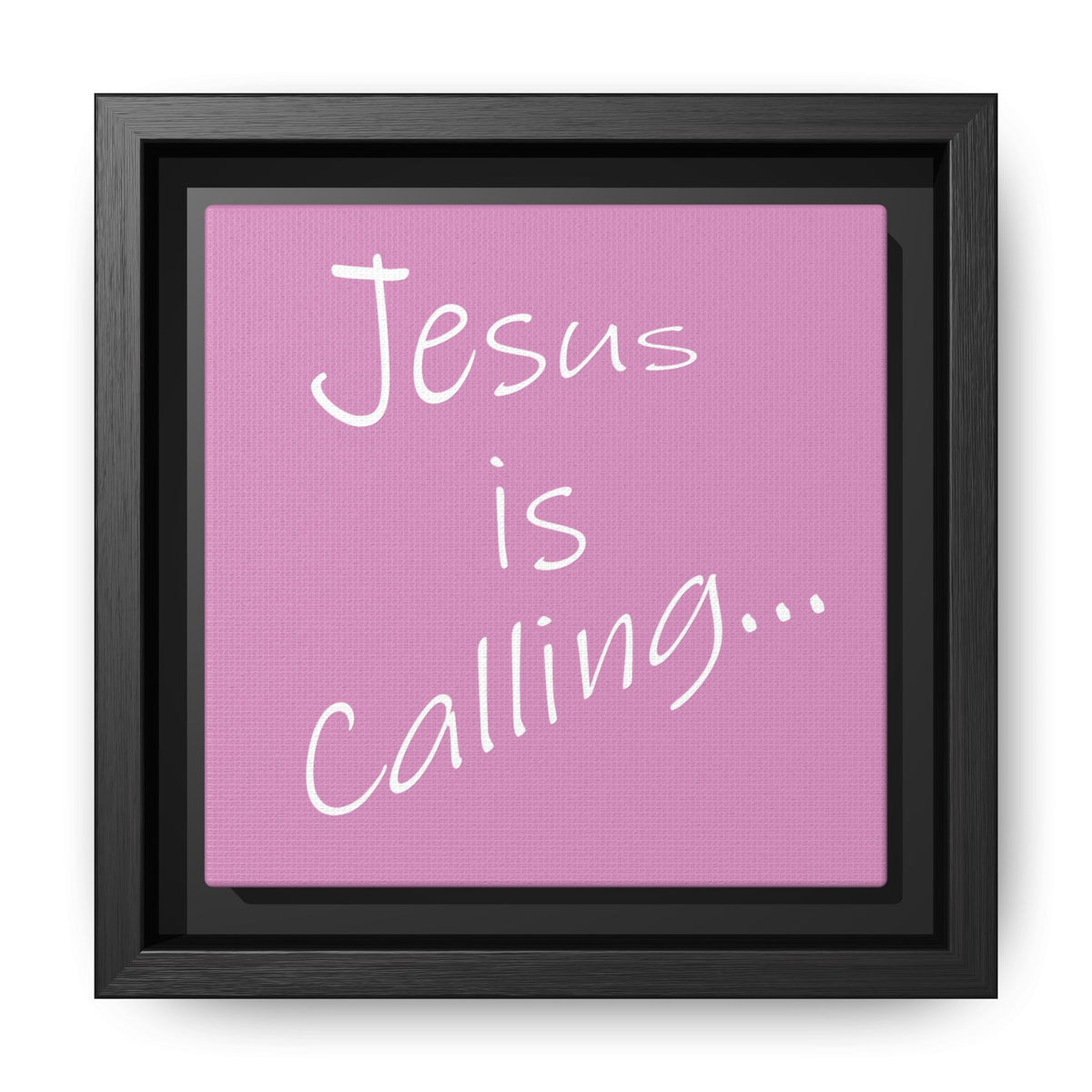 Jesus is Calling Pink Theme Framed Canvas Wall Art  Inspirational Christian Decor