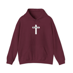 Heavy Blend Hoodie Sweatshirt "Believe" white graphic