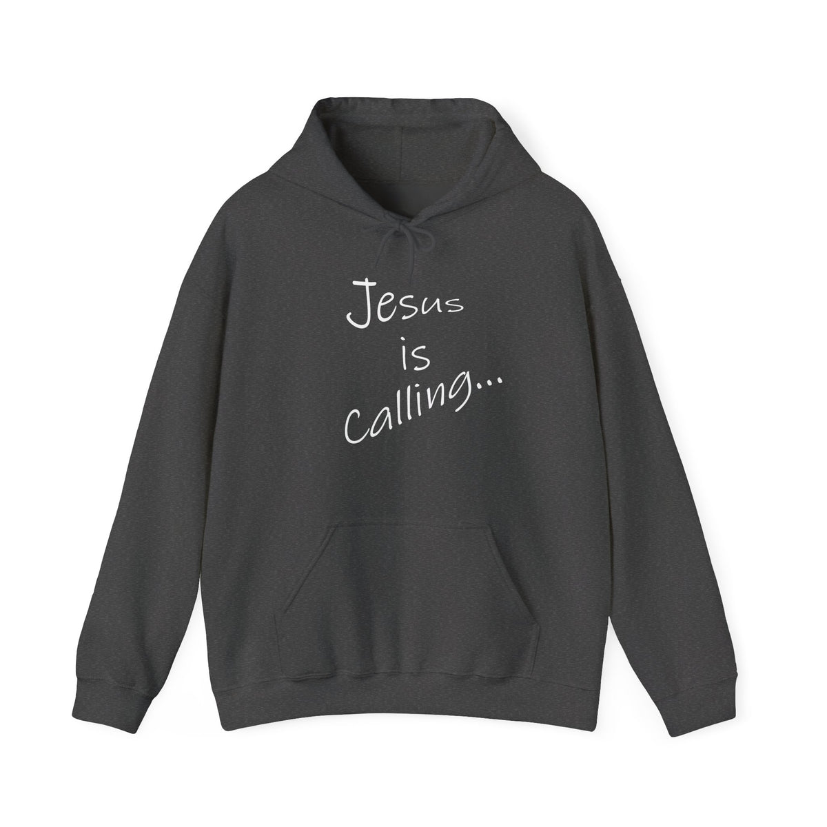 Heavy Blend Hooded Sweatshirt "Jesus is Calling" white font 1