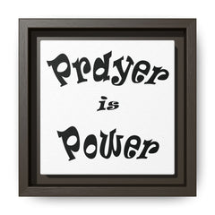 Prayer is Power Framed Canvas Wall Art  Inspirational Christian Decor