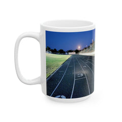 White Ceramic Mug "Quarter Mile Track "  (11oz or 15oz)
