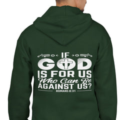 Heavy Blend Full Zip Hoodie Sweatshirt "If God Is For Us"