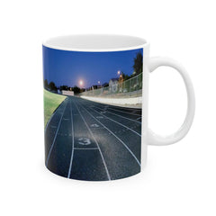 White Ceramic Mug "Quarter Mile Track "  (11oz or 15oz)