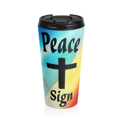 Peace Christian Travel Mug | Stainless Steel 15oz Faith Coffee Cup