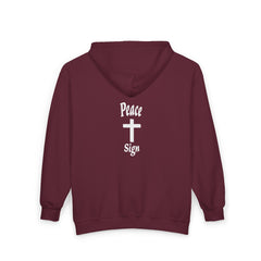 Heavy Blend Full Zip Hooded Sweatshirt "Peace Sign"