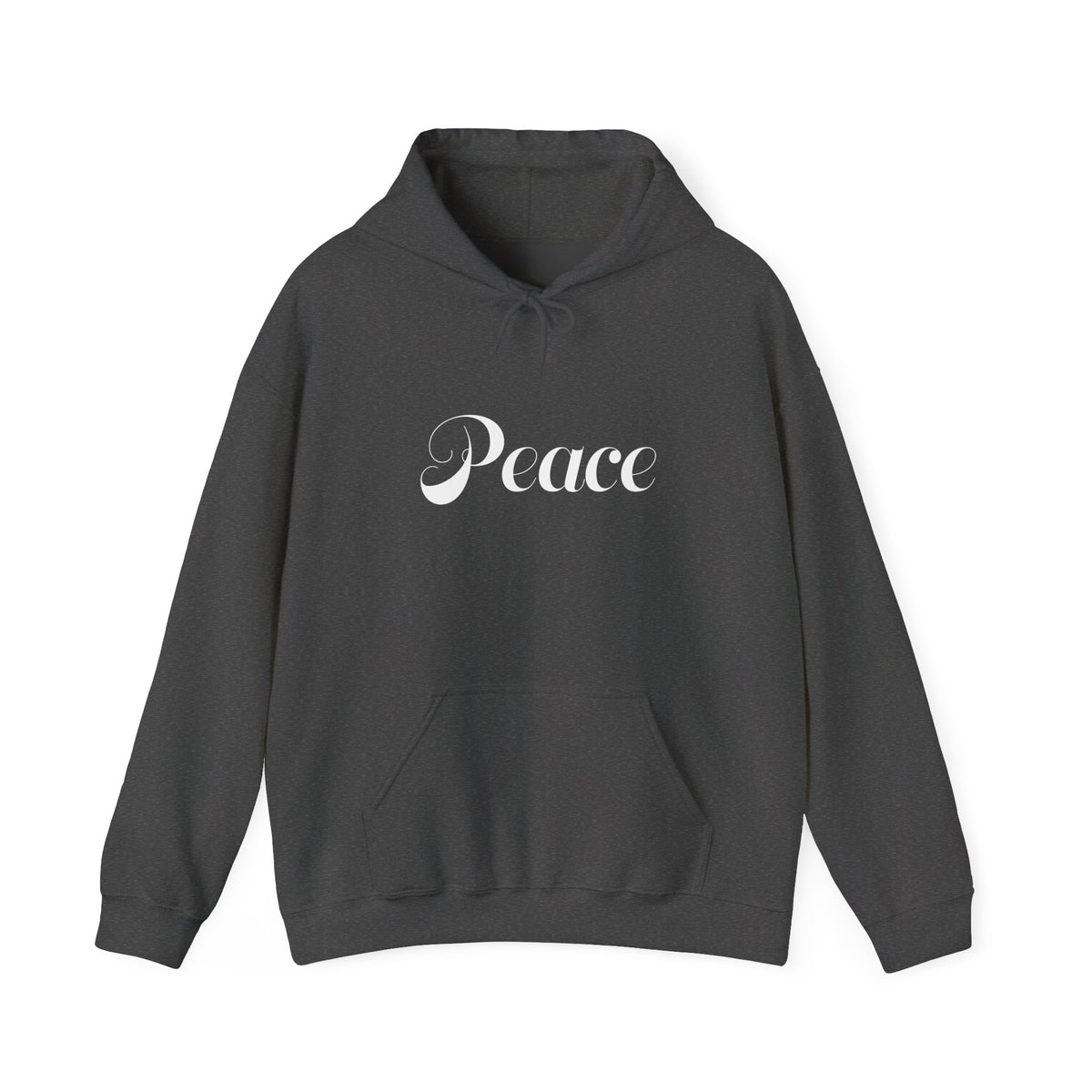 Heavy Blend™ Hooded Sweatshirt "Peace" white font