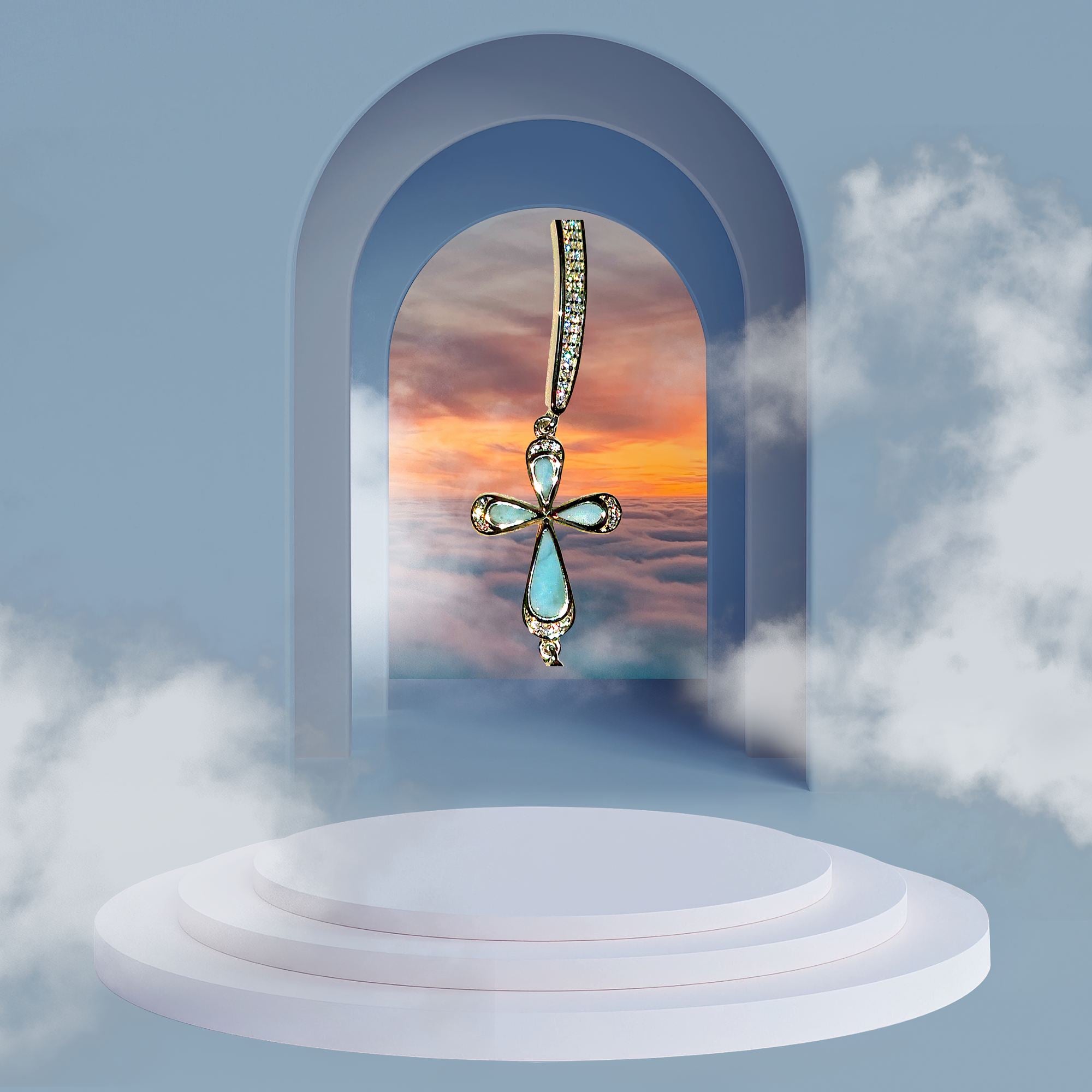  Larimar Sideways Cross