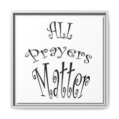 All Prayers Matter Framed Canvas Wall Art  Inspirational Christian Decor
