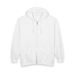 Heavy Blend™ Full Zip Hoodie Print on Back "Jesus Saves" black graphic