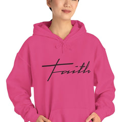 Heavy Blend Hooded Sweatshirt "Faith Cross"