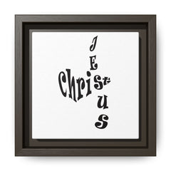 Square Framed Premium Gallery Wrap Canvas "Jesus Christ Acrostic"