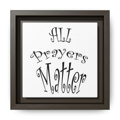 All Prayers Matter Framed Canvas Wall Art  Inspirational Christian Decor