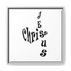 Square Framed Premium Gallery Wrap Canvas "Jesus Christ Acrostic"