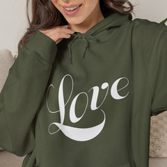 Heavy Blend™ Hooded Sweatshirt "Love" white font