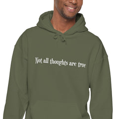 Heavy Blend™ Hoodie Sweatshirt "Not All Thoughts Are True" white font