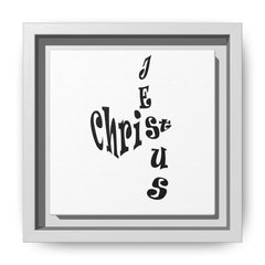 Square Framed Premium Gallery Wrap Canvas "Jesus Christ Acrostic"