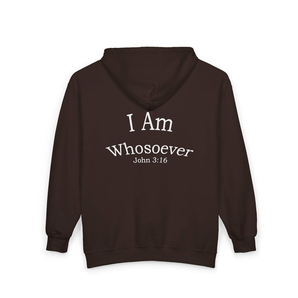 Christian Zip Hoodie — "I Am Whosoever" John 3:16 Full-Zip Sweatshirt