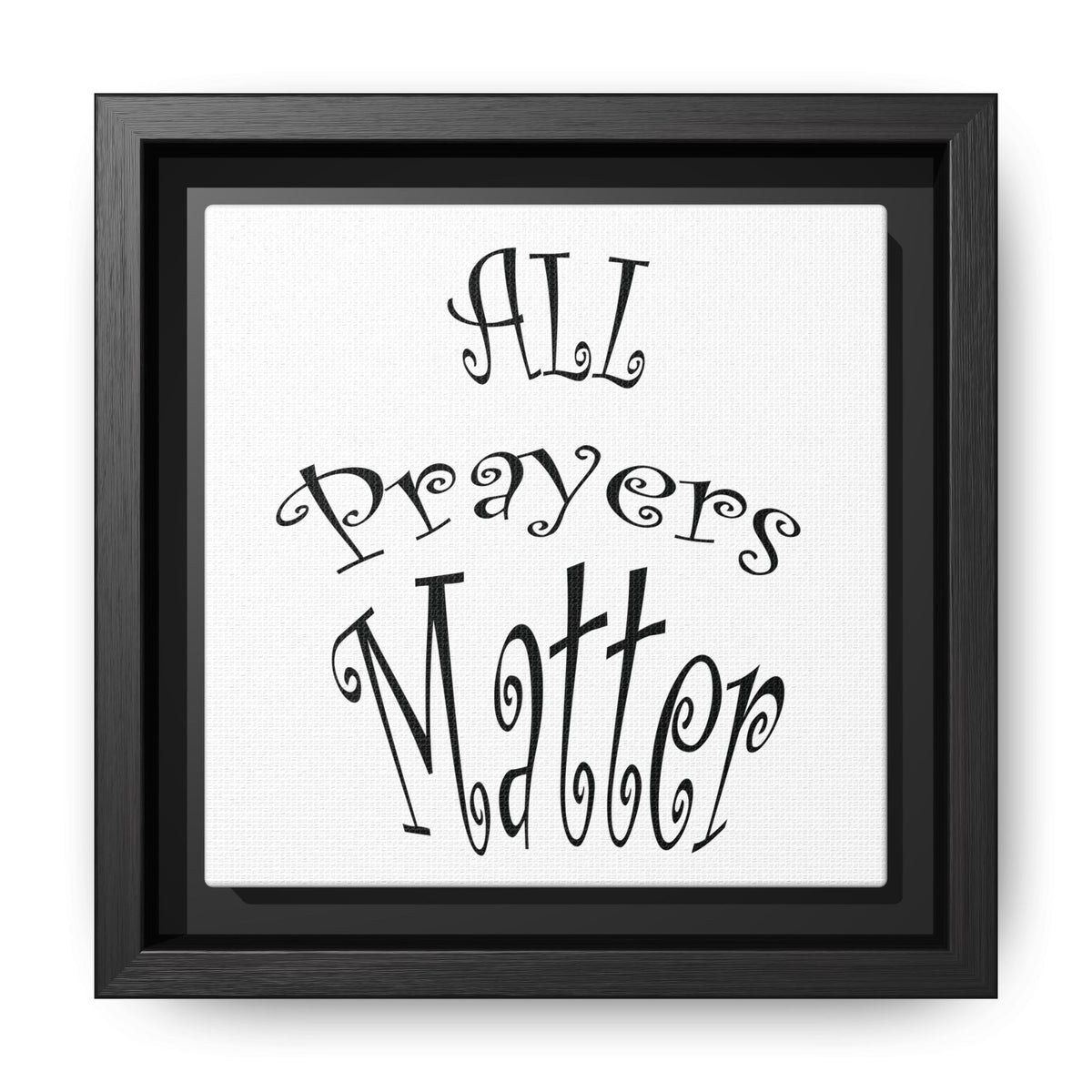 All Prayers Matter Framed Canvas Wall Art  Inspirational Christian Decor