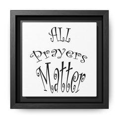 All Prayers Matter Framed Canvas Wall Art  Inspirational Christian Decor