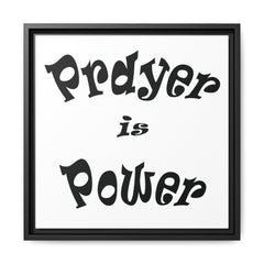 Prayer is Power Framed Canvas Wall Art  Inspirational Christian Decor